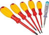HAZET Schroevendraaierset - geïsoleerd 810/6VDE - Sleufprofiel, Kruiskop profiel PH - 6-delig - 0,4 x 2,5 - 0,8 x 4 - PH1 - PH2