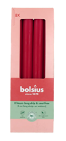 Bolsius Dinerkaarsen Delicate Red 230/20