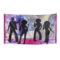 Disco decoratie vlag Silouetten