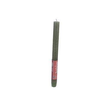 Bolsius dinerkaars rustiek olijfgroen 27 cm