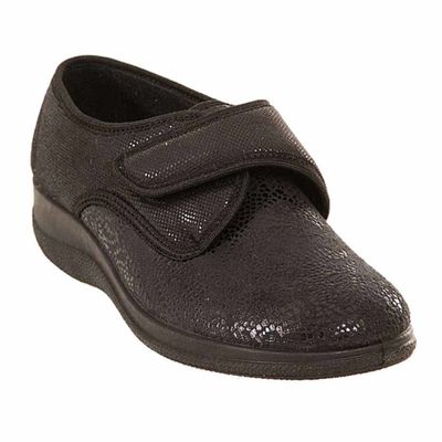 Comfortschoen Melina | MSF | Dames | Maat 36 | Kleur zwart | Met klittenband | MS4929Z-36
