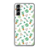 Ananas bladeren: Samsung Galaxy S21 Transparant Hoesje