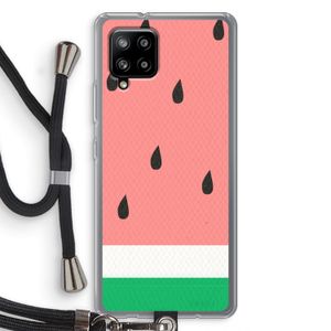 Watermeloen: Samsung Galaxy A42 5G Transparant Hoesje met koord