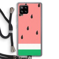 Watermeloen: Samsung Galaxy A42 5G Transparant Hoesje met koord