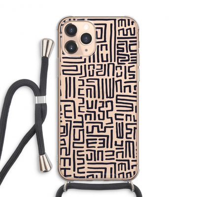 Moroccan Print: iPhone 11 Pro Max Transparant Hoesje met koord