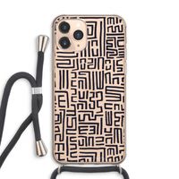 Moroccan Print: iPhone 11 Pro Max Transparant Hoesje met koord