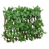 Kunstplant klimop op latwerk uittrekbaar 180x30 cm groen