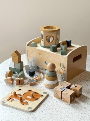 Multifunctionele box van FSC 100%-hout groen
