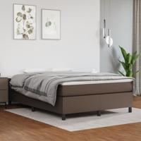 Bedframe kunstleer bruin 140x190 cm