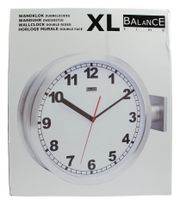 Balance HE-CLOCK-86 wandklok Kwartswandklok Cirkel Zilver, Wit - thumbnail