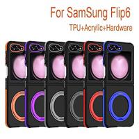 telefoon hoesje Voor Samsung Galaxy Z-flip 6 Achterkant met standaard Niet-vergelend Schokbestendig TPU Lightinthebox