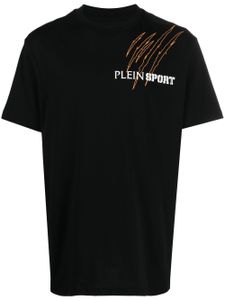 Plein Sport t-shirt Scratch à logo imprimé - Noir