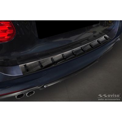 Zwart RVS Bumper beschermer passend voor BMW 3-Serie (F31) Touring (incl. M-Pakket) 2012-2015 & AV254002