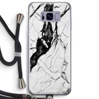 Witte marmer 2: Samsung Galaxy S8 Plus Transparant Hoesje met koord