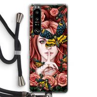 Lady Moth: Sony Xperia 1 III Transparant Hoesje met koord