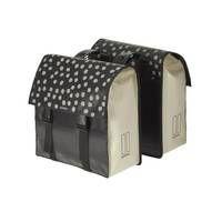 Basil urban load dubbele fietstas - zwart/groen, waterafstotend, 53l