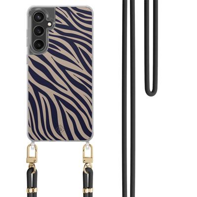 Samsung Galaxy S24 FE hoesje met zwart koord - Wavy twist