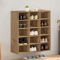 Schoenenkast artisanaal eikenkleurig 77.5 x 30 x 83.5 cm