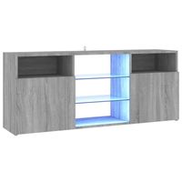 vidaXL Tv-meubel met LED-verlichting 120x30x50 cm grijs sonoma eiken