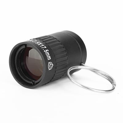2.5 x 17.5 mm Mini Pocket miniatuur telescoop met vinger gesp (zwart)