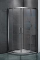 Douchecabine 90x90 Emilia Schuifdeur Hoekinstap Kwartrond Chroom