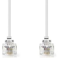 Telecomkabel | RJ11 Male | RJ11 Male | 10.0 m | Kabel design: Plat | Connectorplating: Goud Verguld