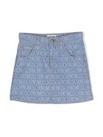 Moschino Kids jupe courte à logo jacquard - Bleu - thumbnail