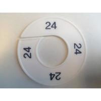 Maatring 9cm wit/zwart 24