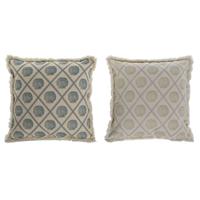 Kussen Home ESPRIT Blauw Beige 45 x 10 x 45 cm (2 Stuks)