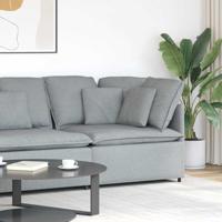 Modulaire hoekmodule bank met kussens 100 cm lichtgrijs
