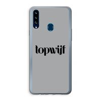 Topwijf Grijs Zwart: Samsung Galaxy A20s Transparant Hoesje