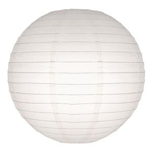 50x Witte bol bruiloft versiering lampionnen 25 cm