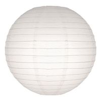 50x Witte bol bruiloft versiering lampionnen 25 cm - thumbnail