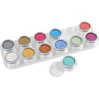 Grimas schmink - schminkpalet, parelmoer kleuren, 12x2.50 ml/ 1 stuk