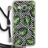 Geometrische jungle: Samsung Galaxy J3 (2016) Transparant Hoesje met koord