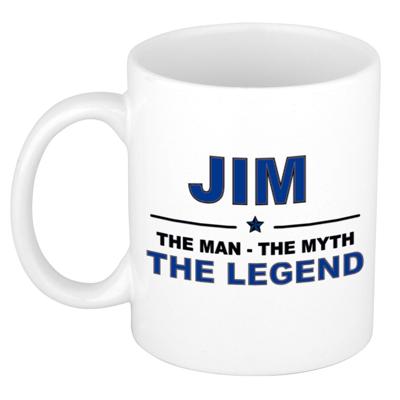 Jim cadeau mok - man myth legend - naam koffiemok - 300 ml - collega - vaderdag Jim cadeau mok - man myth legend - naam koffiemok - 300 ml - collega - vaderdag