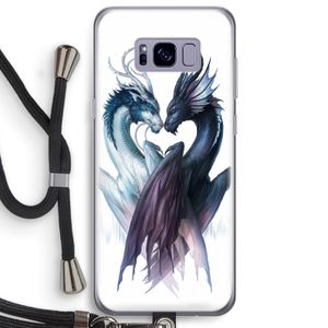 Yin Yang Dragons: Samsung Galaxy S8 Plus Transparant Hoesje met koord