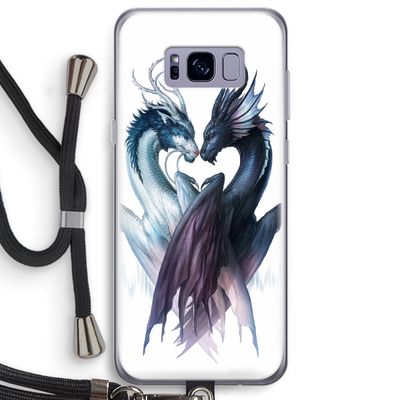 Yin Yang Dragons: Samsung Galaxy S8 Plus Transparant Hoesje met koord