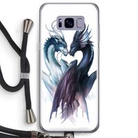 Yin Yang Dragons: Samsung Galaxy S8 Plus Transparant Hoesje met koord