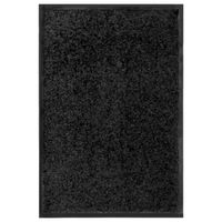 vidaXL Deurmat wasbaar 40x60 cm zwart - thumbnail