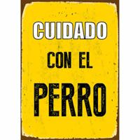 Plaat Magnet & Steel Cuidado con el Perro 14,8 x 21 cm