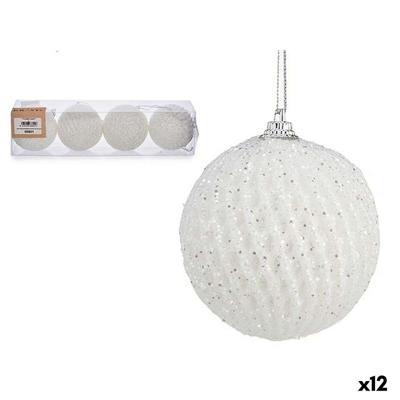 Set kerstballen Krist+ 00424 00424 Wit polyestyreen (12 Stuks)