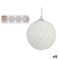 Set kerstballen Krist+ 00424 00424 Wit polyestyreen (12 Stuks)