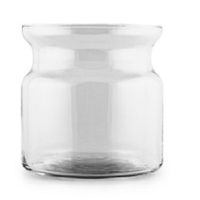 Transparante home-basics vaas/vazen van glas 19 x 19 cm Brenda   -
