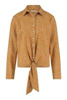 Jois spot knot blouse - mustard/off white - 07034