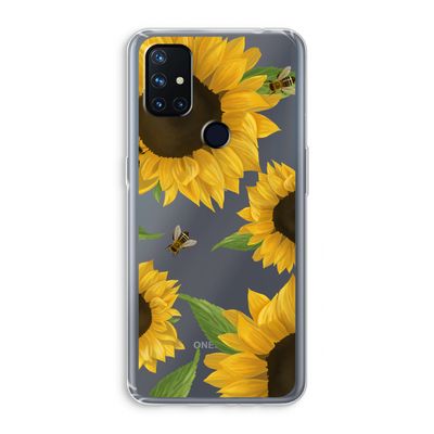 Sunflower and bees: OnePlus Nord N10 5G Transparant Hoesje