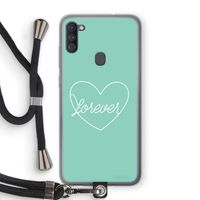 Forever heart pastel: Samsung Galaxy A11 Transparant Hoesje met koord Forever heart pastel: Samsung Galaxy A11 Transparant Hoesje met koord