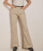 uni flared fit broek met riem