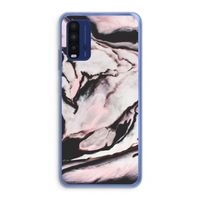 Roze stroom: Xiaomi Redmi 9T Transparant Hoesje Roze stroom: Xiaomi Redmi 9T Transparant Hoesje