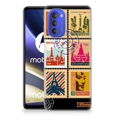 Motorola Moto G51 5G | Silliconen Back Cover | Postzegels